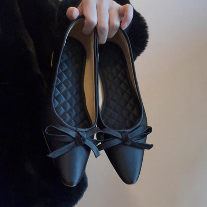 Damen Ballerinas Spitze Elegante Schleife Damenschuhe - BerlinGlamour