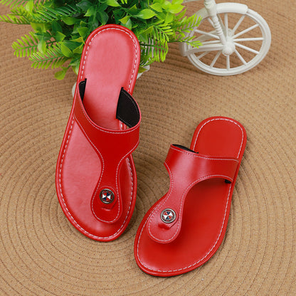 Damen Pantoletten Elegante Schuhe mit Dezentem Schmuck