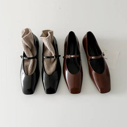 Damen Ballerinas Elegante Mary Jane Schuhe Komfortabel - BerlinGlamour