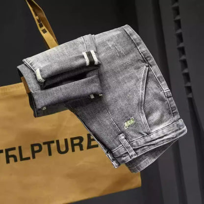 Herren Jeans Used Look Slim Fit Darkwash