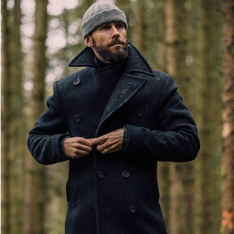 Herren Wollmantel Doppelreihig Eleganter Wintermantel - BerlinGlamour