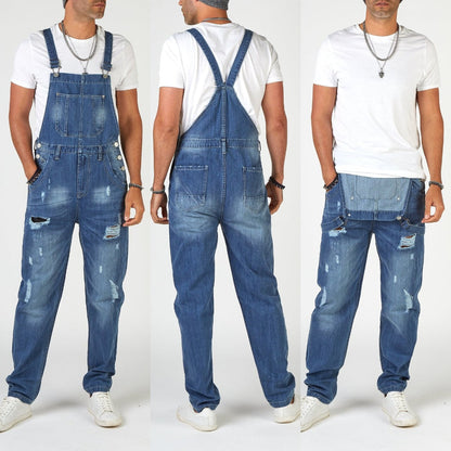 Herren Jeans Riss Hose Used Look Denim