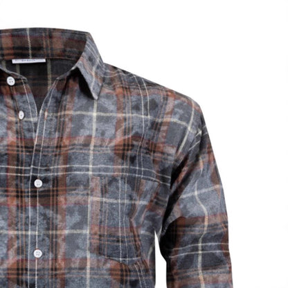 Herren Flanellhemd Karo-Design Lässig Modern