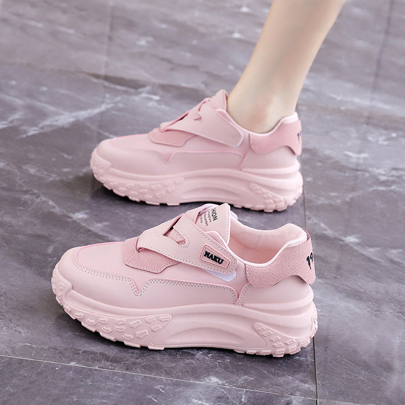 Damen Sneaker Slipper Bequem Klettverschluss Weich