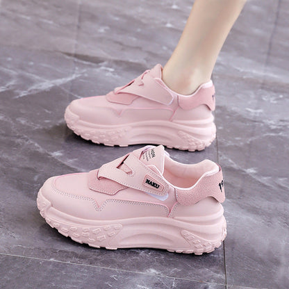 Damen Sneaker Slipper Bequem Klettverschluss Weich