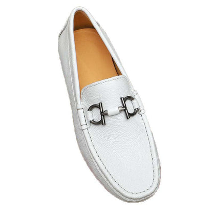 Damen Mokassins Leder Elegant Schuhe mit Zierdetail