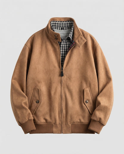 Damenjacke Braun Wildlederoptik Locker Herbst