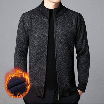 Herren Strickjacke Hochkragen Modern Trendig