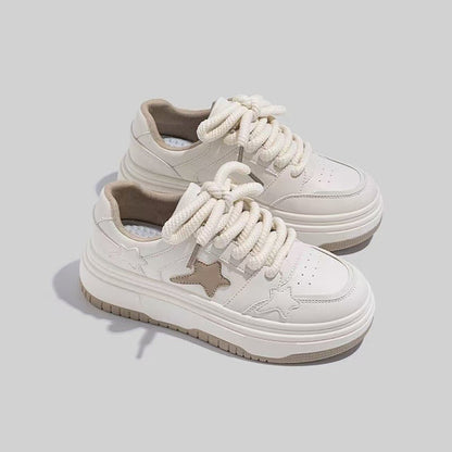 Damen Sneaker Chunky Mode Schuhe mit Sternen