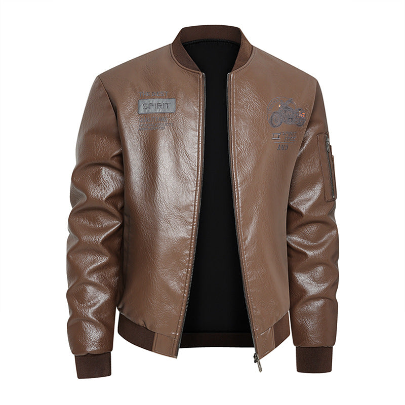 Lederjacke Herren Bikerstyle Vintage Schwarz