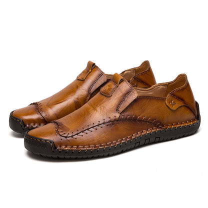 Damen Mokassins Leder Bequem Schuhe Mit Druckverschluss