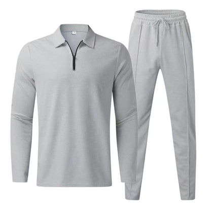 Herren Trainingsanzug Sportlich Reißverschluss Funktionsshirt