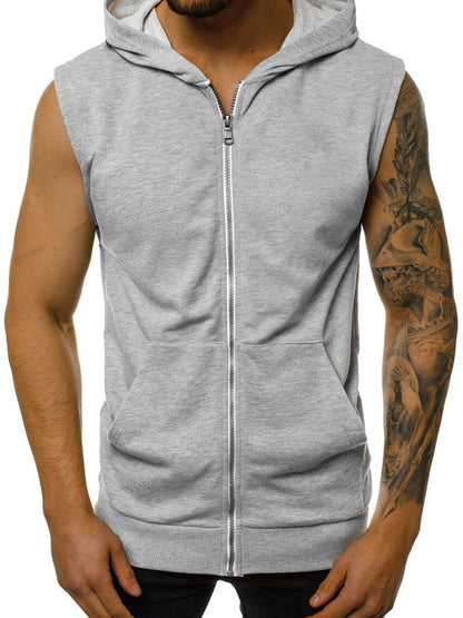 Herren Kapuzenpullover Ärmelloser Sportstyle