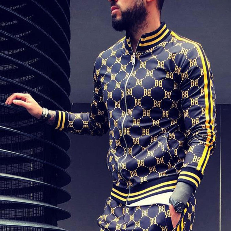 Herren Tracksuit Sportlich mit Grafikdruck Modern