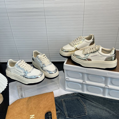 Damen Sneaker Glänzend Dämpfend Sportschuhe Frauen