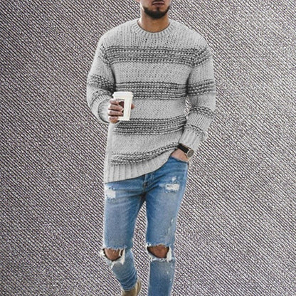 Herren Strickpullover Modern Strukturiert Geschnürt