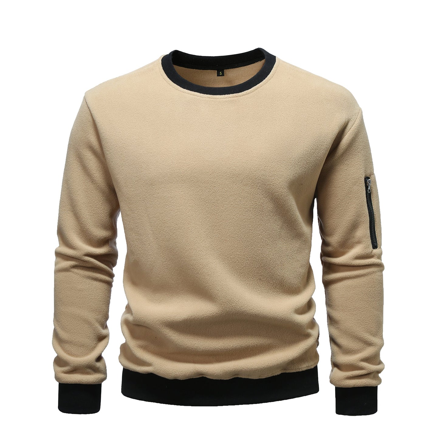 Herren Sweatshirt Fleece mit Brusttasche Sportlich Bequem - BerlinGlamour