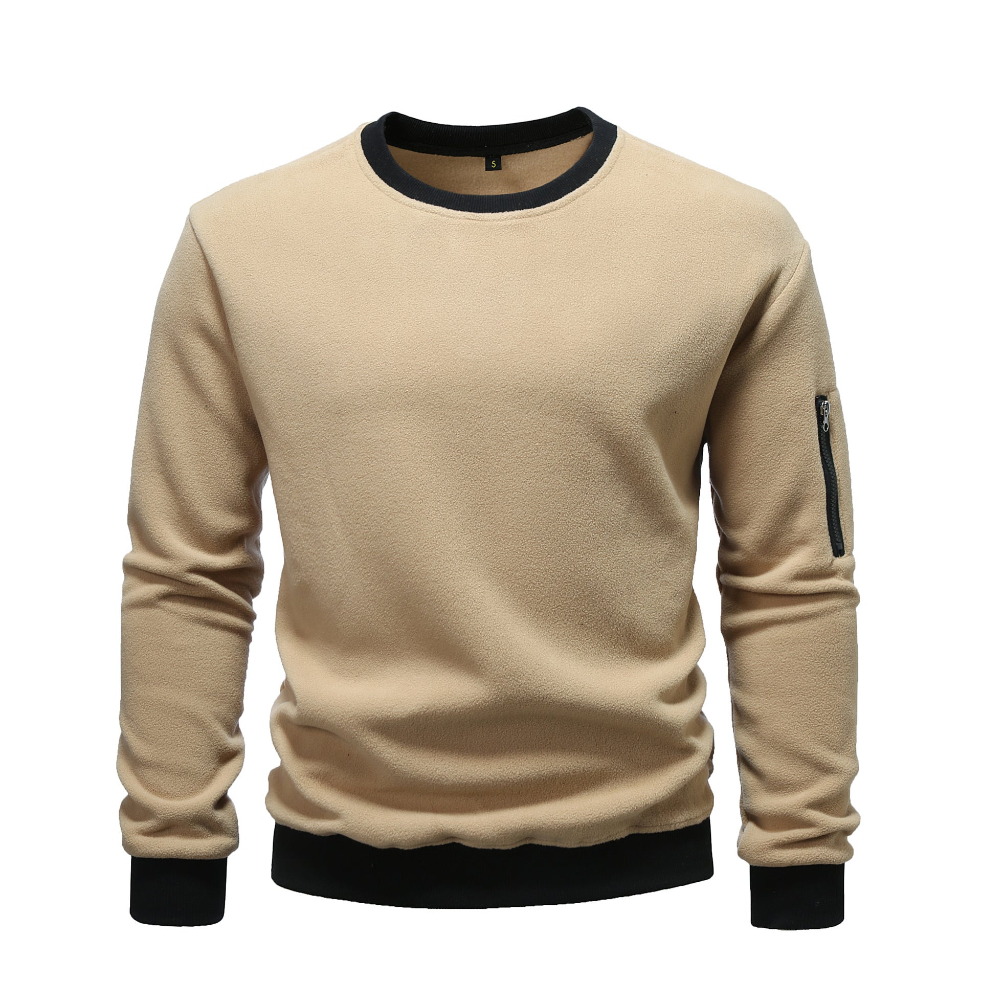Herren Sweatshirt Fleece mit Brusttasche Sportlich Bequem - BerlinGlamour