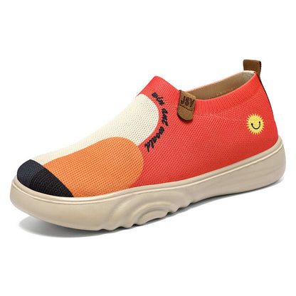 Damen Sneaker Slip-On Bequem Trendig Modisch