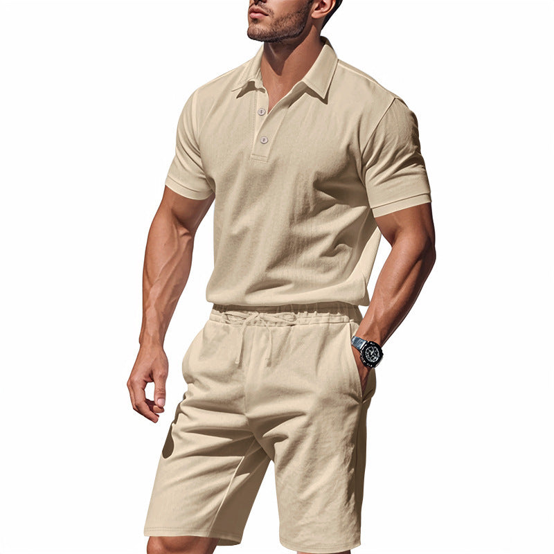 Herren Sport-Outfit Polohemd Kurze Hosen Sommer - BerlinGlamour