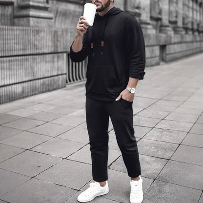 Bequemes Herren Sportset Hoodie Jogginghose Set Sportlich