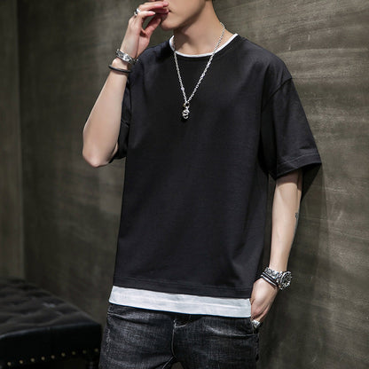 Großes Oversized Herren T-Shirt mit Kontrast