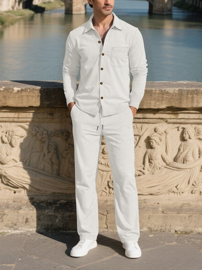 Herren Freizeitanzug Set Modern Komfort Schnitt Elegante Optik