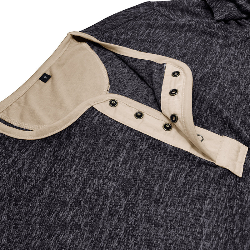 Herren Langarmshirt Atmungsaktiv Baumwolle Elegant
