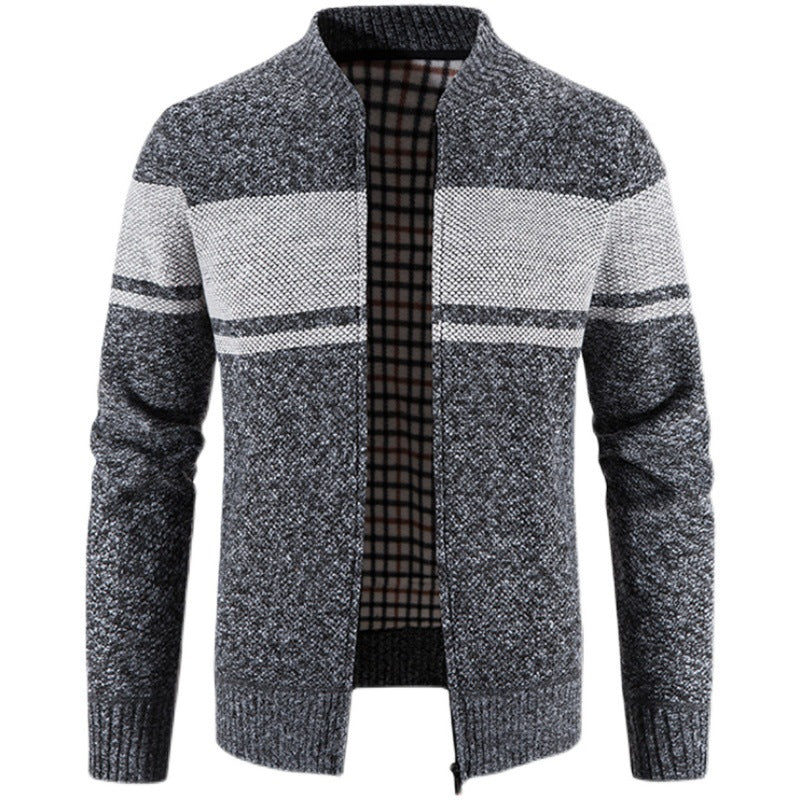 Herren Strickjacke Modern mit Struktur Optik