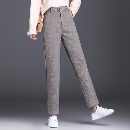 Damen Stoffhose Elegant Hochbund Slim Fit