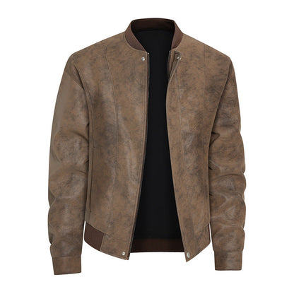 Lederjacke Herren Vintage Retro Stil Lederjacke