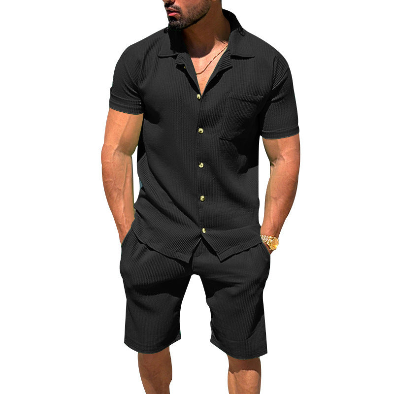Herren Kurzarm Hemd und Shorts Set Sommer Modern Berlin