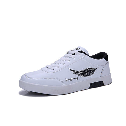 Damen Sneaker Federmuster Schwarz Mode Schuhe