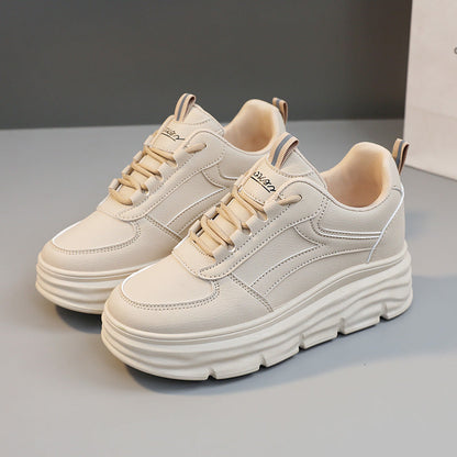 Damen Plateau Sneaker atmungsaktiv Komfort Laufsohle