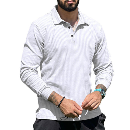 Herren Strickpullover Lang Knopfleiste Strukturiert Modern