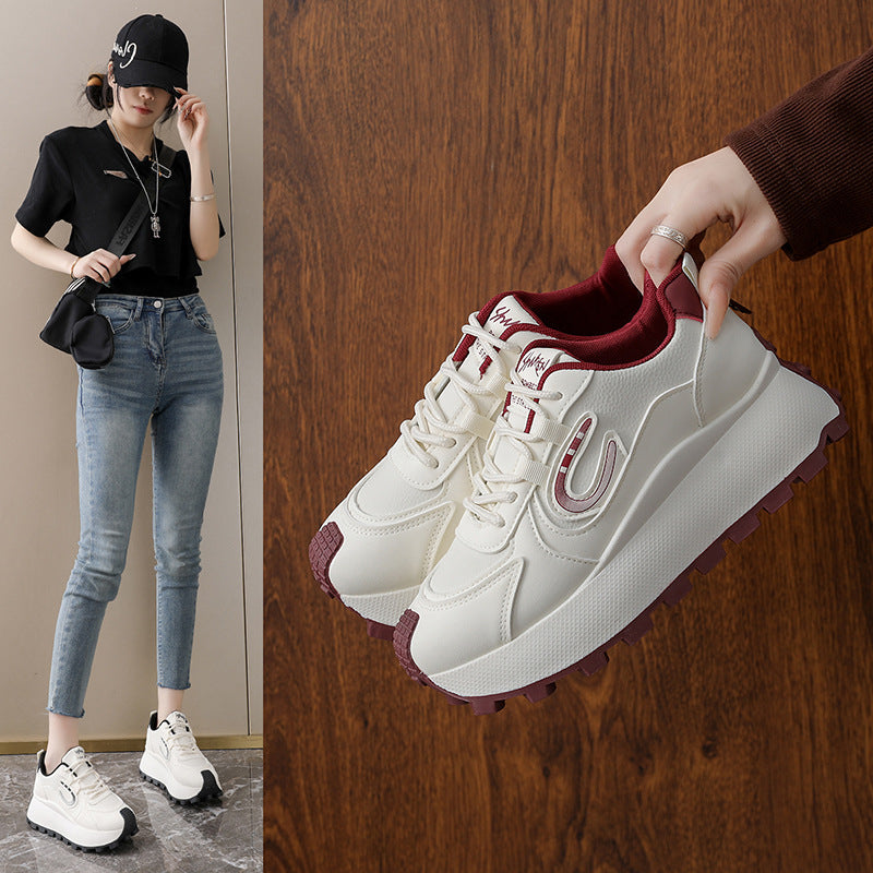 Damen Plateau Sneaker Sportlich Rutschfest Modisch - BerlinGlamour