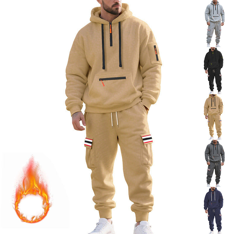 Herren Jogginganzug Sportlich Sweatshirt Hose Baumwolle