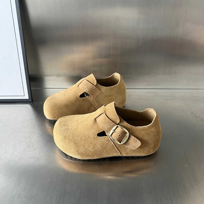 Damen Clogs Bequem Wildleder mit Schnallenverschluss Elegantes Design - BerlinGlamour