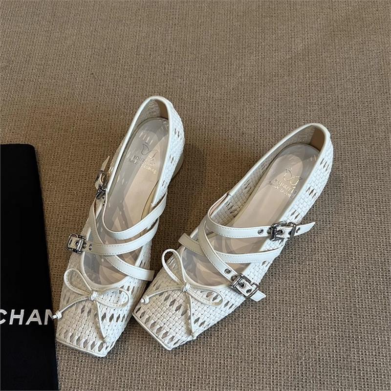 Damen Schnürschuhe Lochmusterung Riemenverschluss Elegant