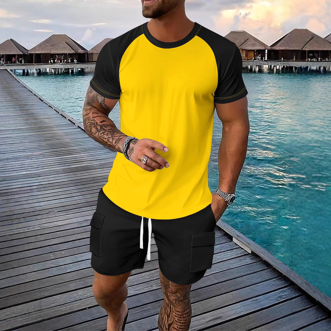 Herren Sport T-Shirt Raglan Ärmel Modern Sportlich