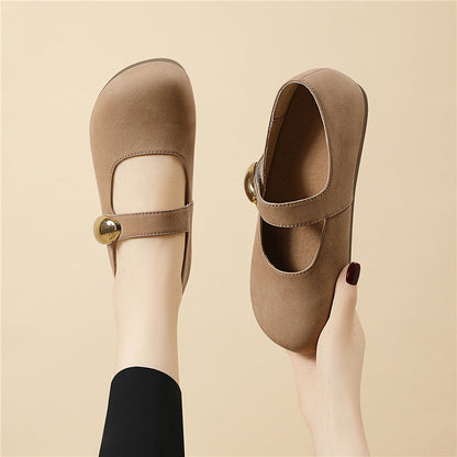 Elegante Damen Ballerinas Schnalle Riemchen Zeitlos