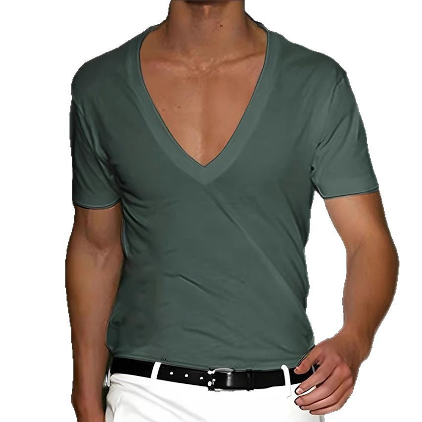 Herren T-Shirt V-Ausschnitt Slim Fit Premium Qualität