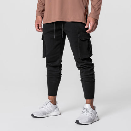 Herren Jogginghose Bequem Reißverschluss Cargo Hose Modern