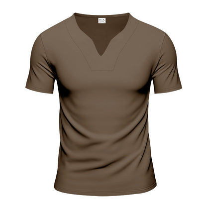 Herren T-Shirt Sportlich V-Ausschnitt Atmungsaktiv
