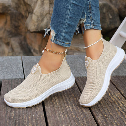 Damen Sportschuhe Bequem Atmungsaktiv Slip-On