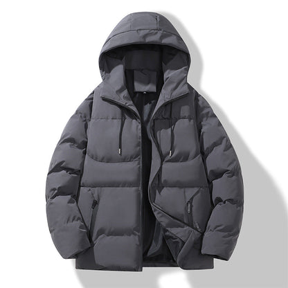 Herren Winterjacke Isoliert Warm mit Druckknöpfen