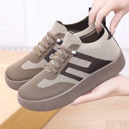 Damen Sneaker Bequem Plattformsohle Hochzeitsschuhe