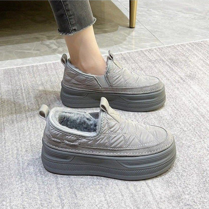 Damen Sneaker Bequem Rutschfest Isolierend Schwarz