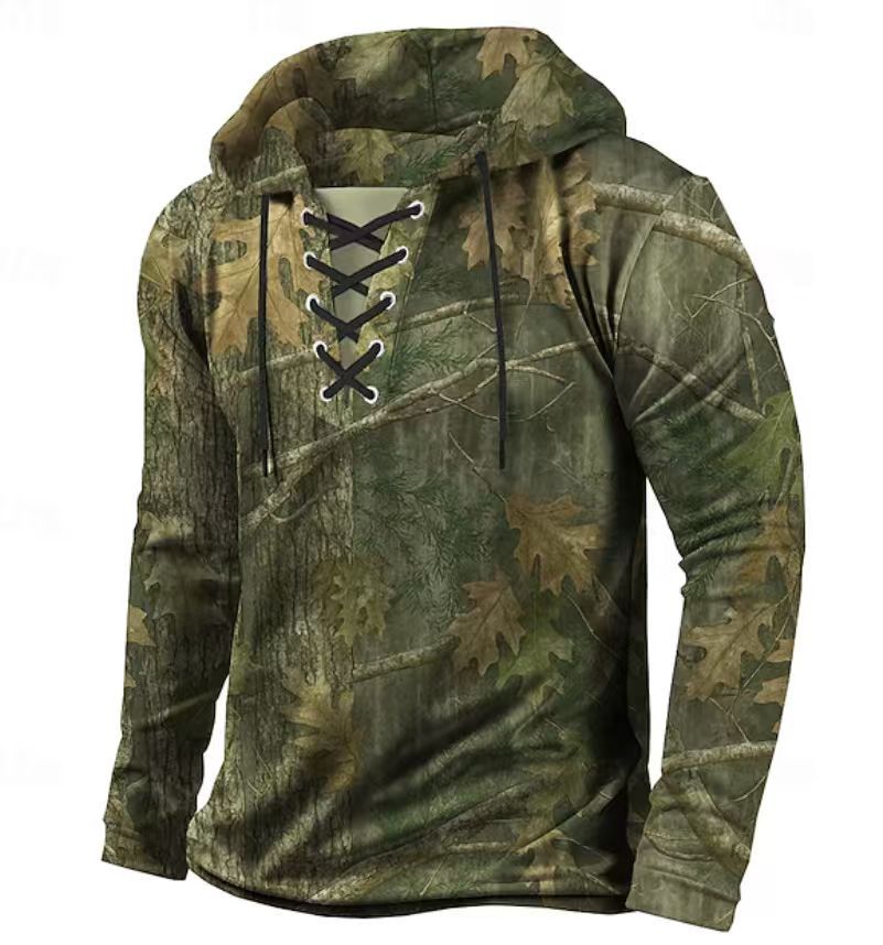 Herren Sweatshirt Hoodie Wabenmuster Trendig Modern