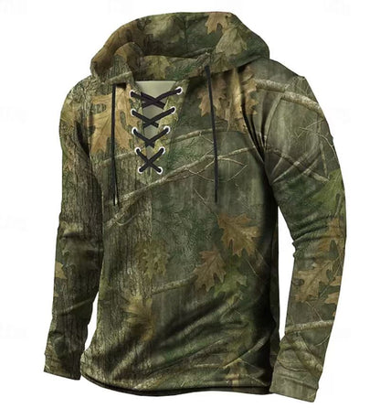 Herren Sweatshirt Hoodie Wabenmuster Trendig Modern
